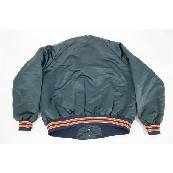Vintage Auburn Tigers Satin Chalk Line Jacket‎ Retro Bomber 80s Mens Size XL - Picture 8 of 10
